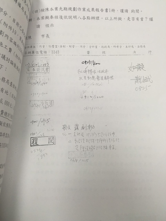 針對國民黨市議員陳永德質疑台北市長柯文哲動用二備金購買私地，台聯黨市議員陳建銘向北市府調閱資料後發現，此案是郝龍斌在任內多次會議中決定簽核動用二備金辦理協議價購。圖：台聯黨市議員陳建銘提供