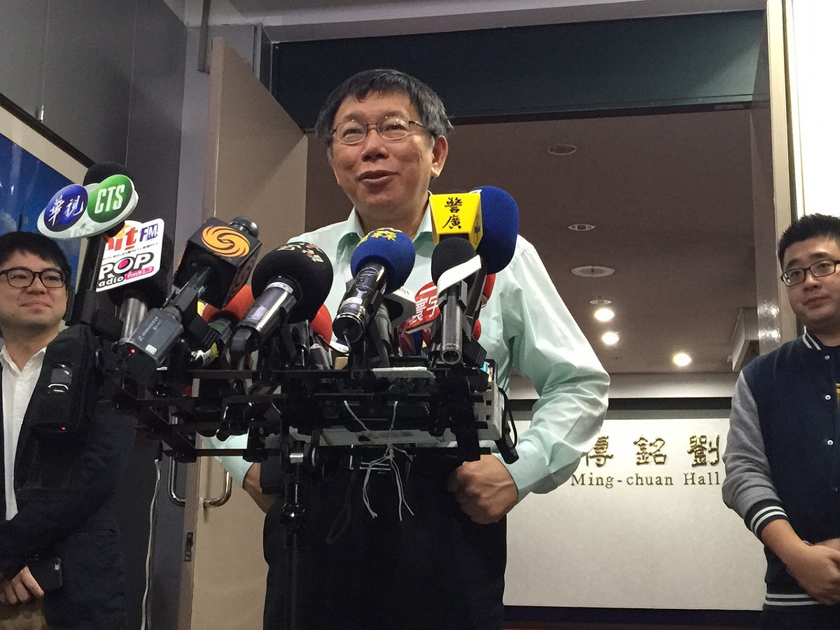 台北市長柯文哲4日上午接受媒體訪問。圖：劉奕霆/攝