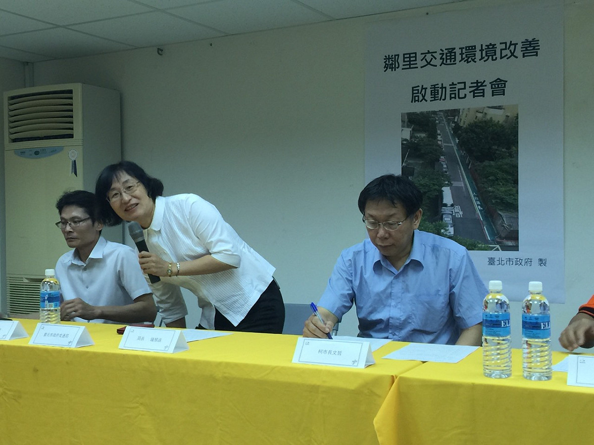 台北市長柯文哲31日下午前往中正區出席鄰里交通環境改善計畫記者會。圖：劉奕霆/攝