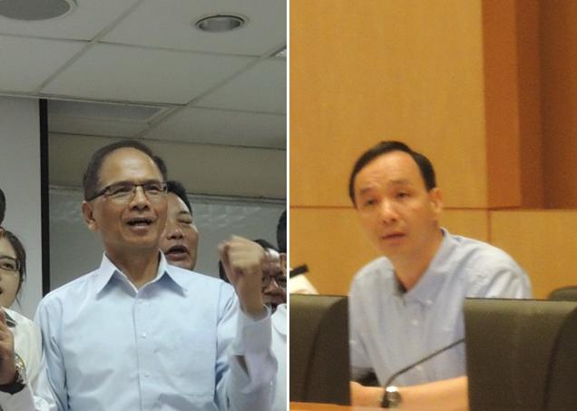 圖：民進黨新北市參選人游錫堃因為住宅政策槓上新北市長朱立倫。圖:陳冠廷/攝