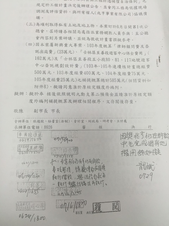 出示郝簽核二備金資料 議員：柯幫郝擦屁股