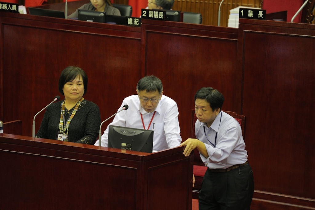 台北市長柯文哲5日接受市議會總質詢。圖：符芳碩/攝