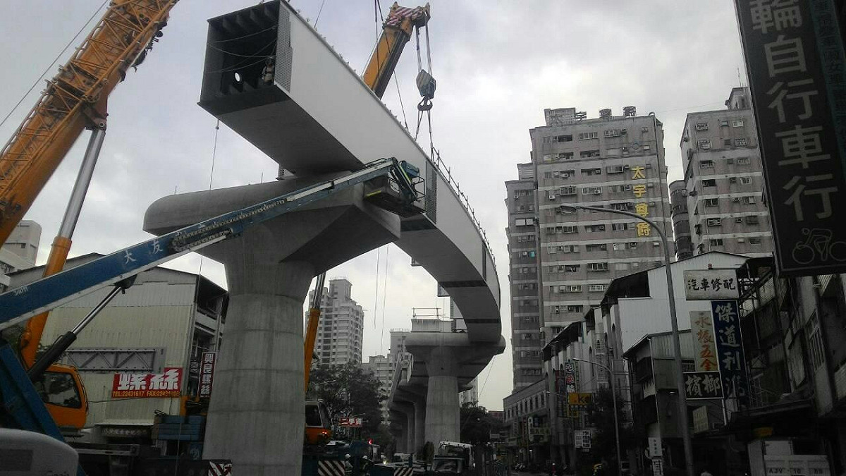 台中捷運綠線10日下午發生嚴重工安造成4死4傷。圖：台北市捷運局提供