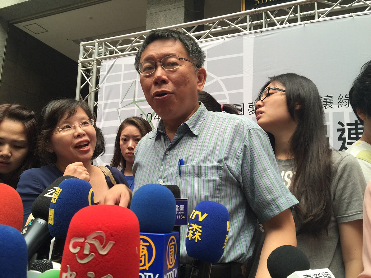 台北市長柯文哲22日上午接受媒體訪問。圖：劉奕霆/攝