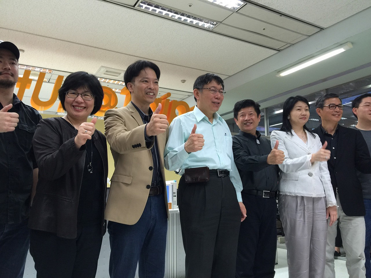 台北市長柯文哲今(31)日下午出席「StartUP@Taipei」創業平台啟動記者會。圖：劉奕霆/攝