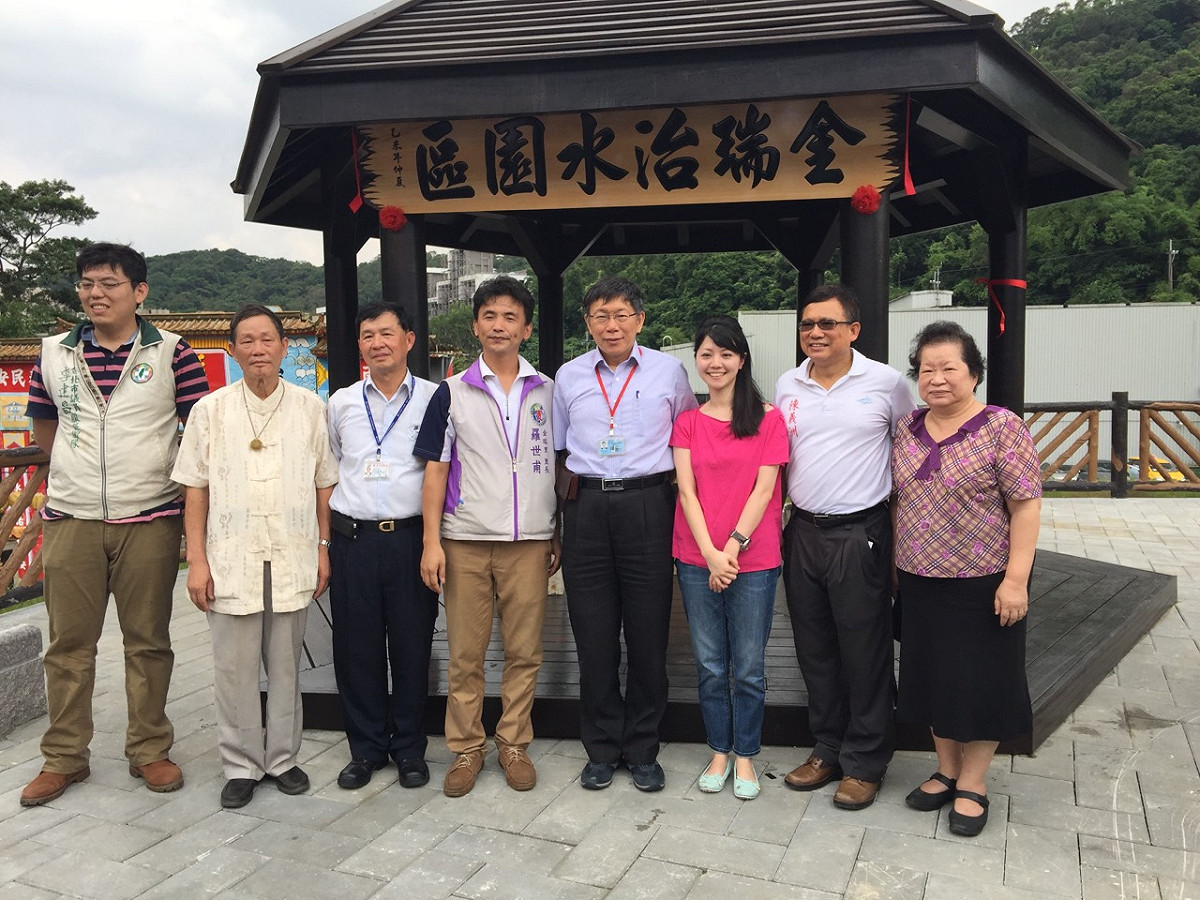 台北市長柯文哲2日下午前往內湖區出席金瑞治水園區揭幕活動。圖：劉奕霆/攝