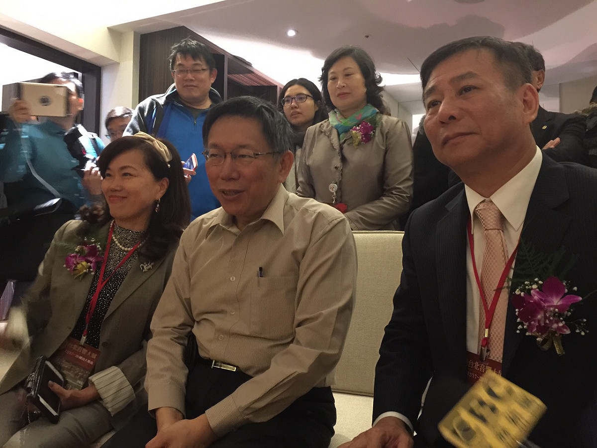 台北市長柯文哲17日下午出席第36屆台北音響大展。圖：劉奕霆/攝