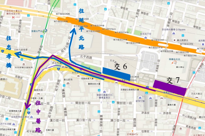 北市公運處表示，未來將增加台北車站站前公車停靠站區，以疏散現行台北車站前公車集中停靠之情形，提升公車營運服務服務績效及忠孝東西路道路行車效率。圖：北市公運處提供。