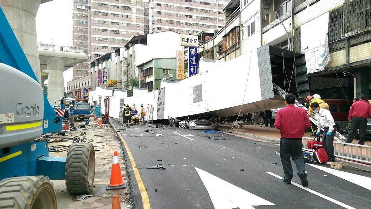台中捷運綠線10日下午發生嚴重工安造成4死4傷。圖：台北市捷運局提供