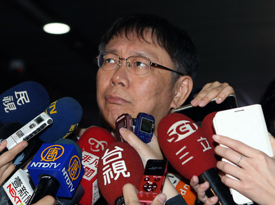 台北市長柯文哲「進口外籍新娘」說引發爭議，8日受訪澄清自己沒有惡意。圖：中央社