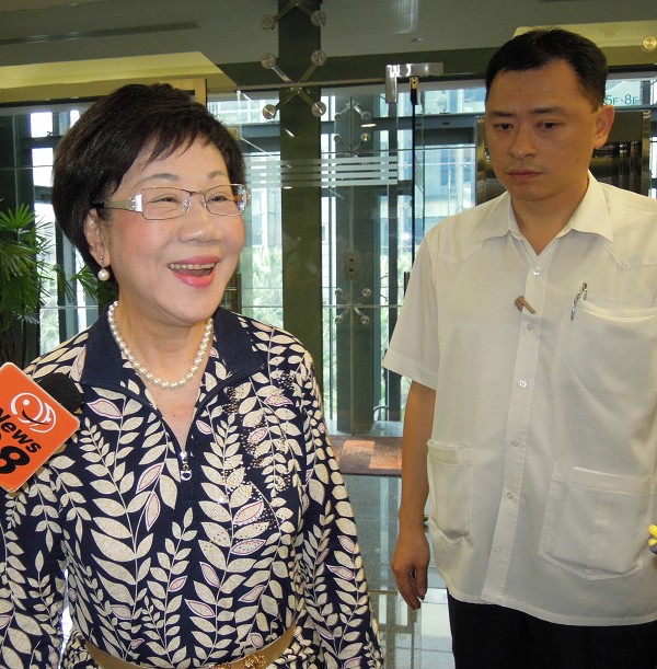 前副總統呂秀蓮強調，公投將鎖定核四廠的核燃料棒是不是要填裝，應該由新北市民來決定的技術性議題，因為只要核四廠不裝燃料棒就無法運轉。圖：陳冠廷/攝