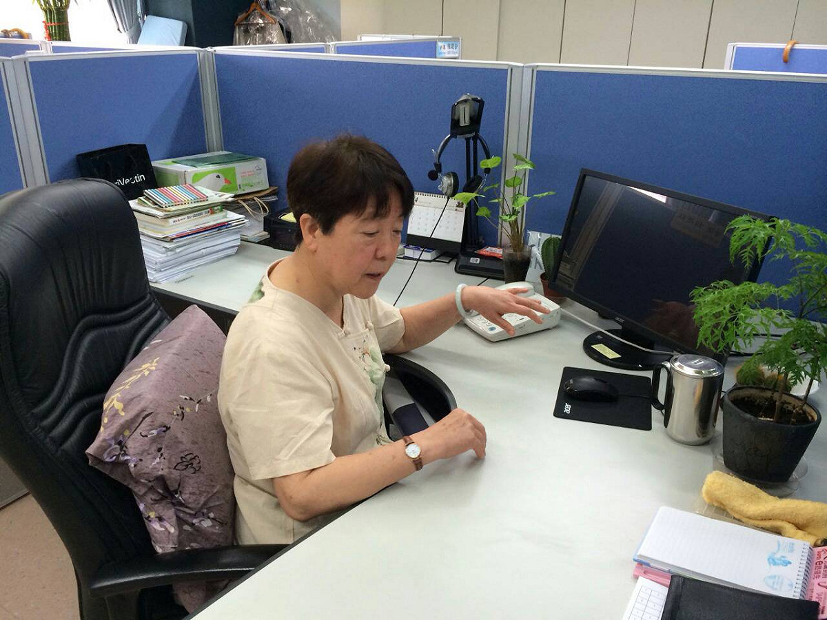 前立委謝啟大被批為「郭冠英翻版」，對此，謝啟大(圖)2日上午強調，她並不打算立刻退休，同時也沒有中國籍。郝龍斌也表示，「我覺得她在這裡是適才適所」。圖：劉奕霆/攝