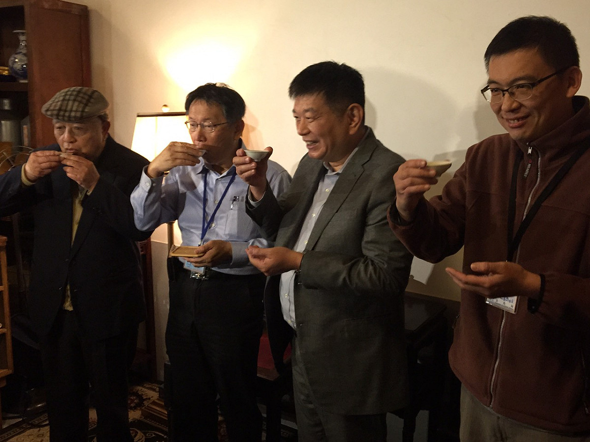 台北市長柯文哲18日下午出席「新芳春行古蹟修復落成」典禮。圖：劉奕霆/攝