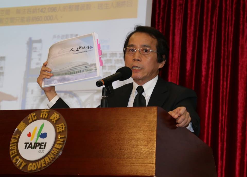 台北市副市長林欽榮16日上午召開記者會表示，對大巨蛋工程提出5大項安檢關鍵問題。圖：林雨佑/攝