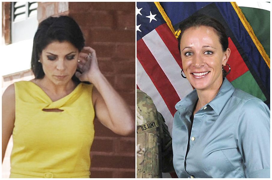 捲入前中情局長裴卓斯醜聞案的女主角，左為凱利（Jill Kelley），右為布洛德威爾（Paula Broadwell）。圖片來源：達志影像/路透社。