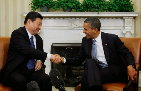 中國國家副主席習近平（左）將訪問美國，會見美國總統歐巴馬。圖片來源：達志影像/路透社資料照片