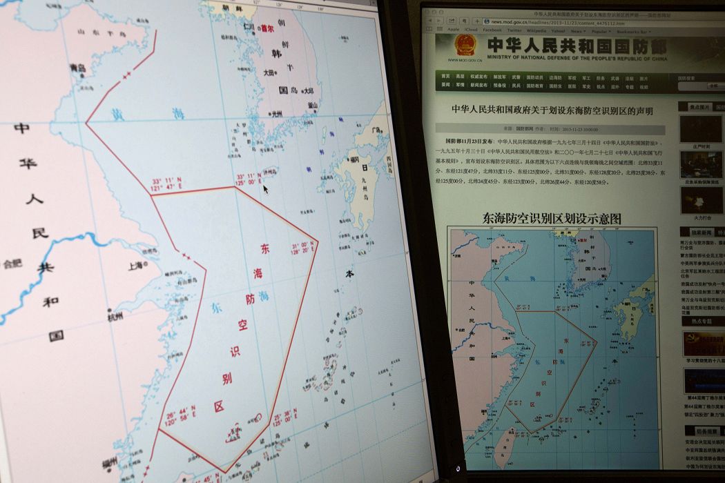 中國在去年11月23日宣布劃設涵蓋釣魚台的東海防空識別區。圖片來源：達志影像/美聯社資料照片