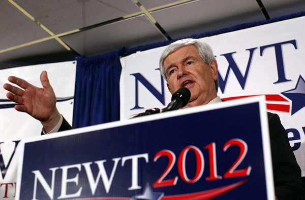 民調落後的前眾議院議長金瑞契（Newt Gingrich）當地時間8日接受電視訪問時坦承，勁敵羅姆尼才是最可能得到黨提名的候選人。圖片來源：達志影像/路透社資料照片