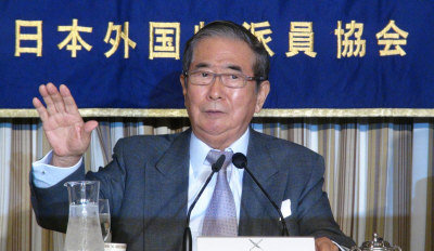 日本次世代黨最高顧問、前東京都知事、眾議員石原慎太郎在14日的眾議院大選落選後，今(16)天正式宣布退出政壇。圖：中央社資料照片
