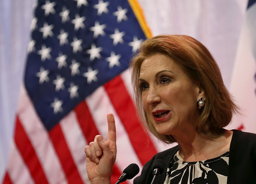 惠普前執行長菲奧莉娜（Carly Fiorina）4日正式宣佈參加2016年美國總統大選，希望挑戰民主黨的希拉蕊，成為美國首位女總統。圖片來源：達志影像/路透社