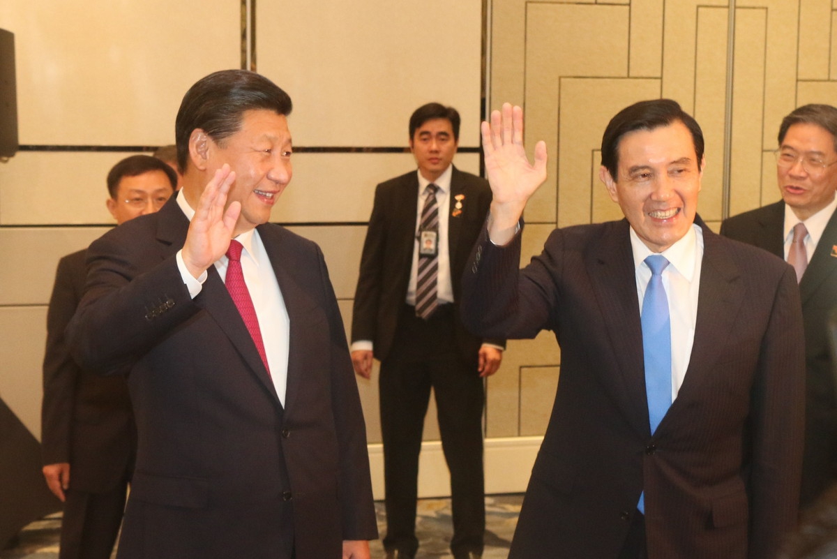 總統馬英九與中國國家主席習近平7日在新加坡會晤。圖：新頭殼資料照片