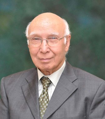 巴基斯坦外交政策顧問阿濟茲透露，巴基斯坦全力鼓勵塔利班走上談判桌，希望可以結束與阿富汗長達14年的衝突。圖：翻攝巴基斯坦政府網站