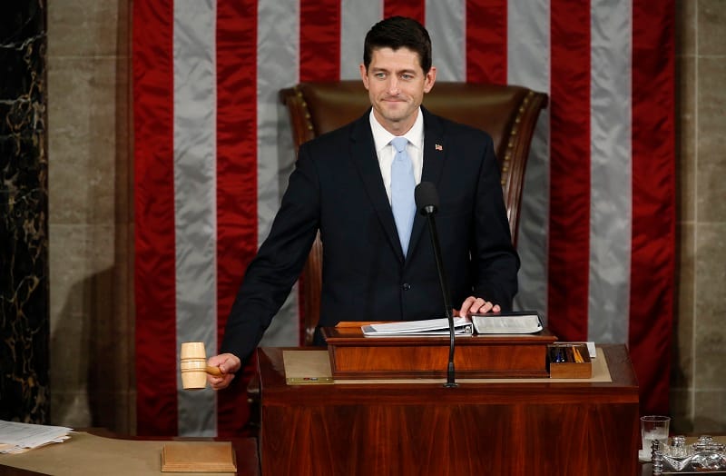 威斯康辛州聯邦眾議員萊恩（Paul Ryan）29日當選美國眾議院新議長。圖片來源：達志影像/路透社