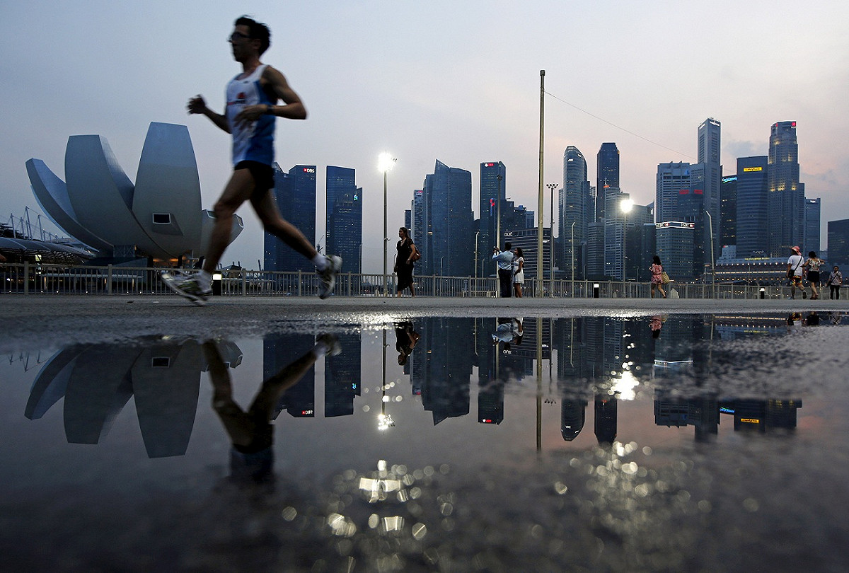 新加坡的濱海灣(Marina Bay) 。圖片來源：達志影像/路透社。