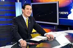 馬英九接受CNN專訪時，脫口說出：「我們將永不（Never）尋求美國人為台灣而戰」，引起外界嘩然。圖片來源：中央社。
