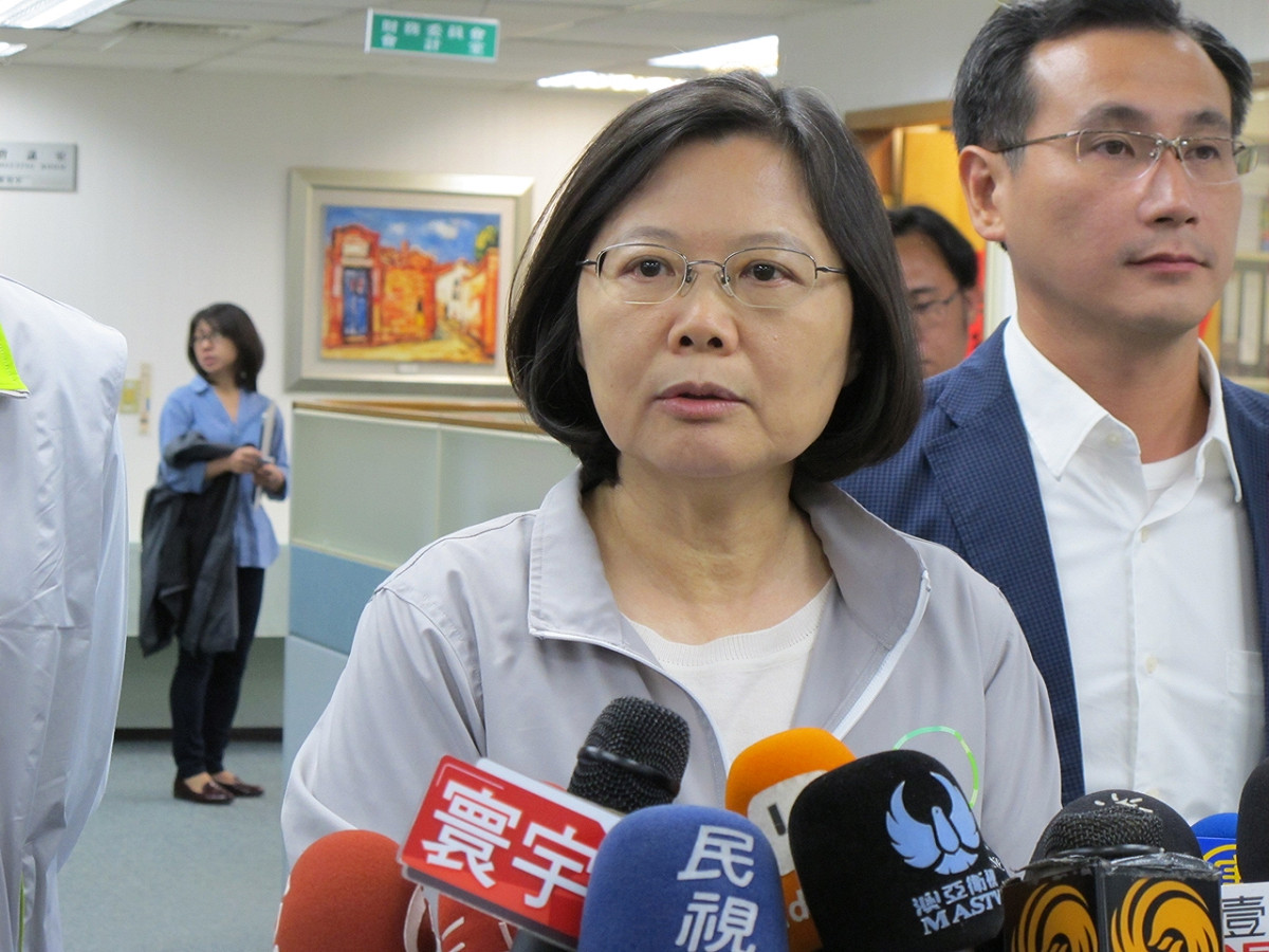 民進黨主席蔡英文12日表示，美國學者郝志堅的意見非常偏頗，不具代表性。圖：林朝億/攝