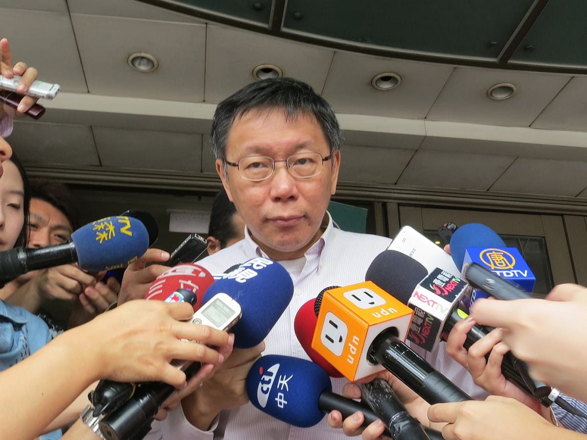 台大醫師柯文哲18日辯護他提到邵曉鈴「腦袋秀逗」是開玩笑的。圖：新頭殼資料照片