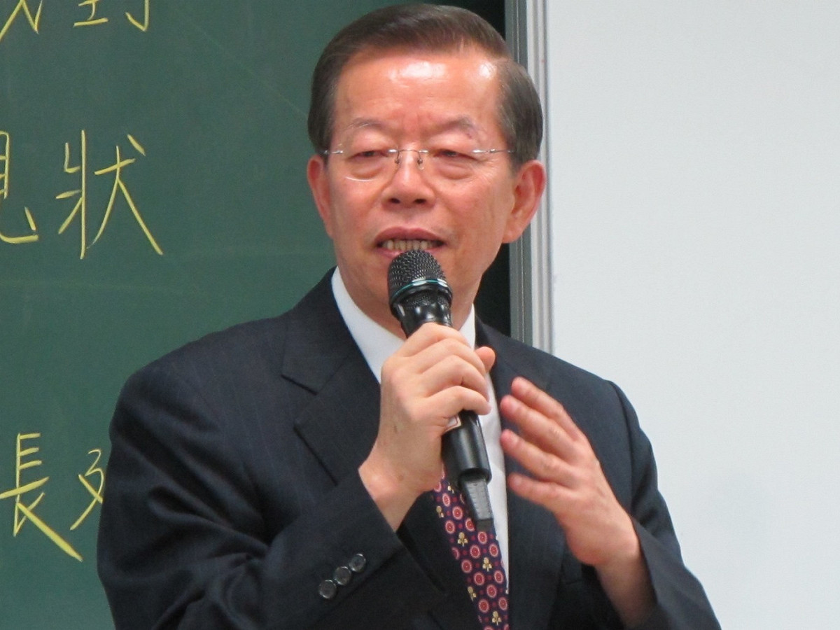 前行政院長謝長廷1日晚間在台大國發所進行演講。圖：林朝億/攝