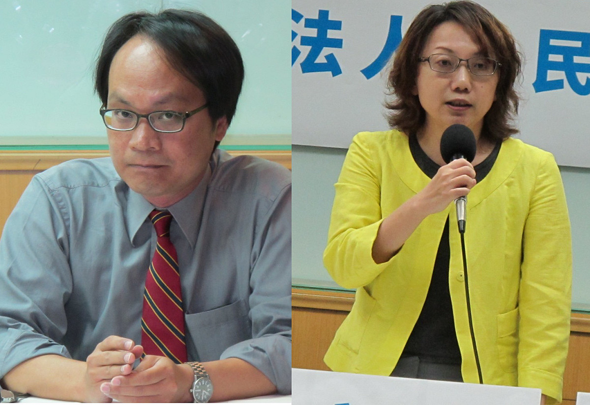 以2016國會大選為目標的「公民組合」內部決定分開組黨，民間司改會前執行長林峯正（左）為首的「時代力量」將先成立，公民組合理事長范雲（右）則另外於3月成立政黨。圖：新頭殼合成