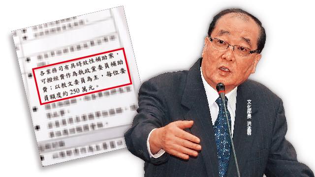 民進黨立委段宜康11日下午在臉書出示一份文件批文化部長洪孟啟公然說謊。圖：翻攝段宜康臉書