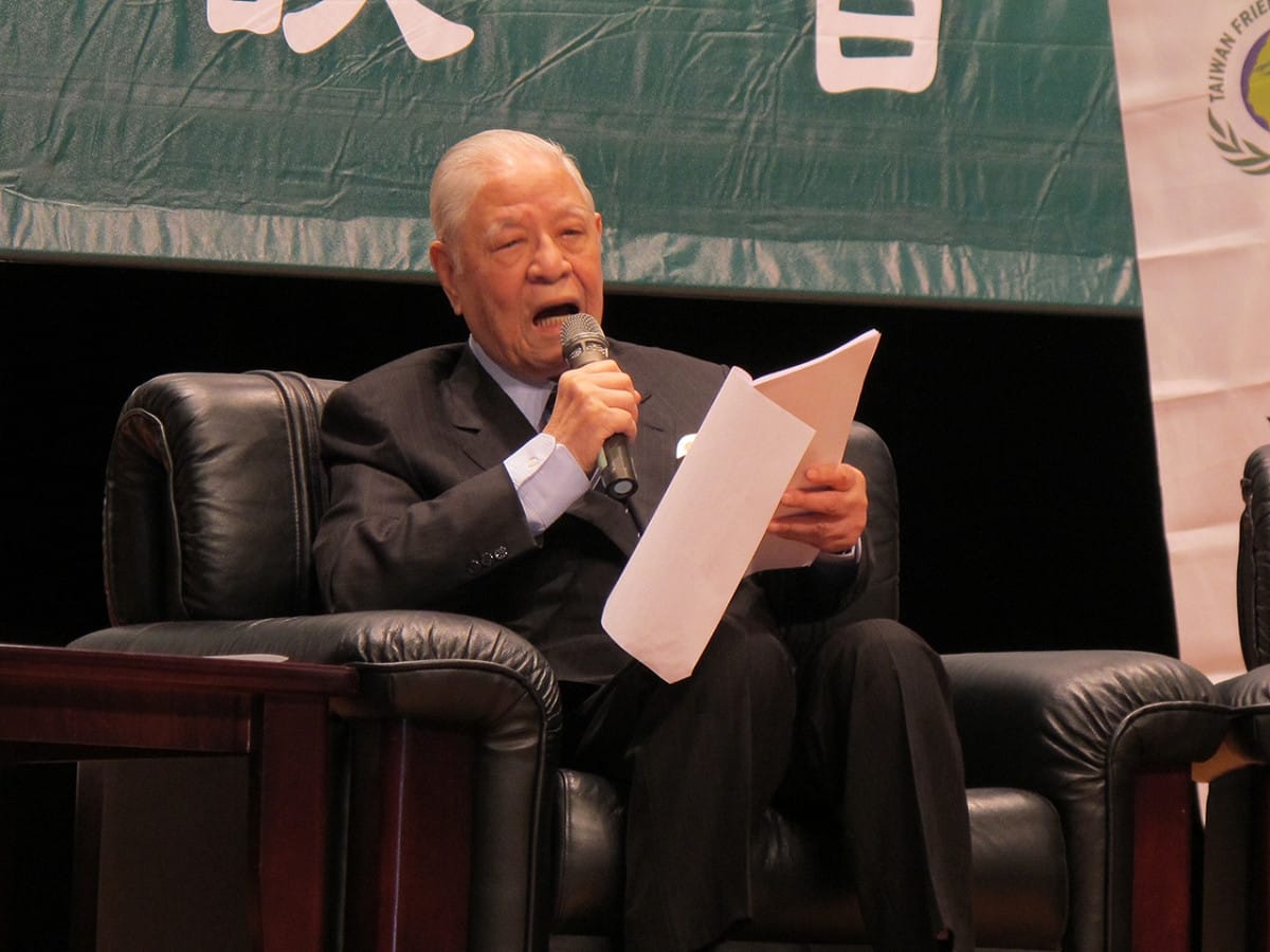 前總統李登輝14日受邀與黃國昌、林飛帆對談。圖：林朝億/攝