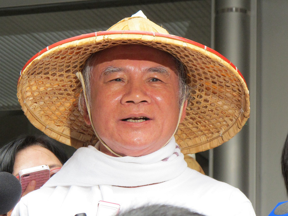前民進黨主席林義雄4日召開記者會質疑民進黨主席蔡英文提名現任議員改選立委的舉動。圖：林朝億/攝