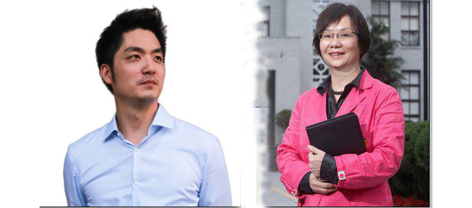 國民黨台北市黨部20日公布初選民調，蔣萬安（左圖）擊敗羅淑蕾（右圖）獲勝。圖：翻攝蔣萬安、羅淑蕾臉書合成