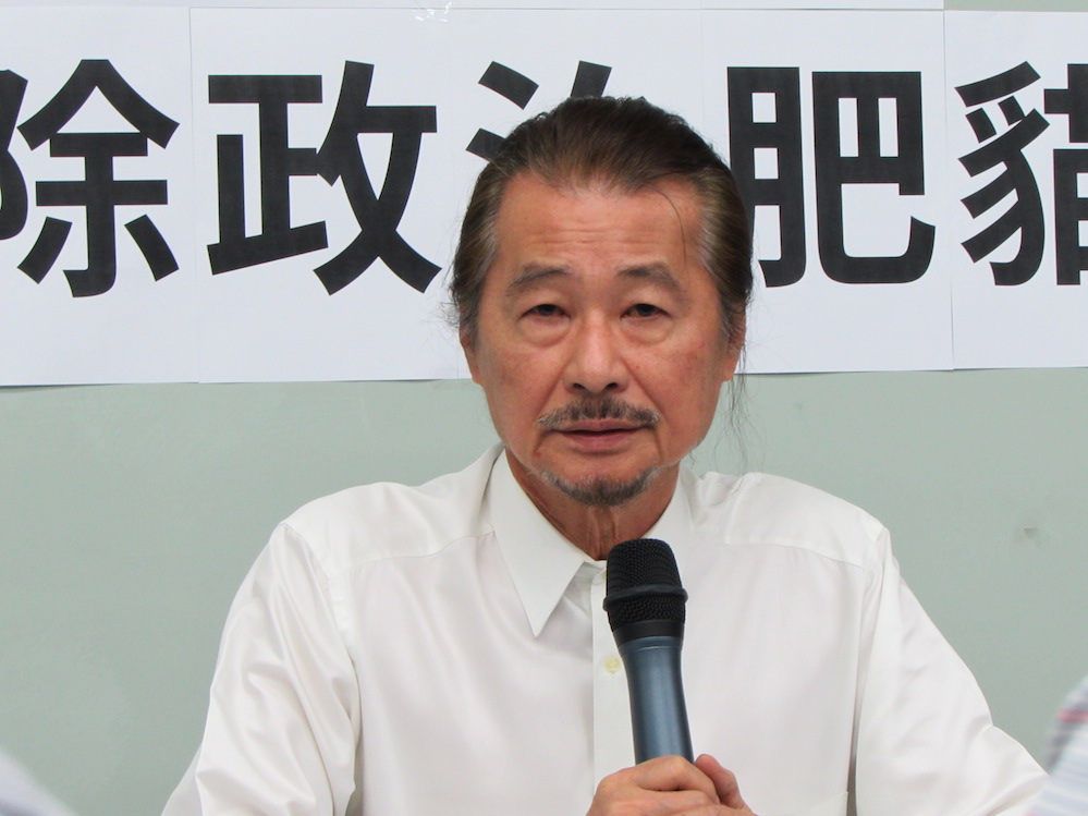 獨立總統參選人施明德7日呼籲立法院在下會期修法廢除總統候選人選舉補助款，並在2016年選舉立即生效。圖：邱珮文/攝