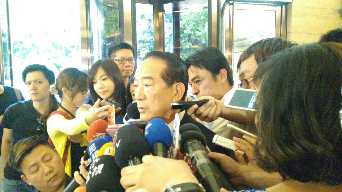 親民黨主席宋楚瑜21日下午批評國民黨，認為台灣會到目前這個樣子，「應該是我們這些老兵對不起國民黨」。圖：王蓉宜/攝