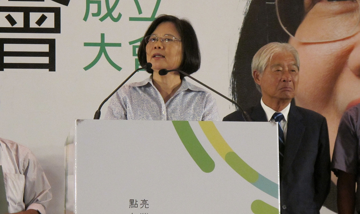 民進黨總統候選人蔡英文表示，當選後將推動一個能跟國際接軌的農業標章。圖：林朝億/攝