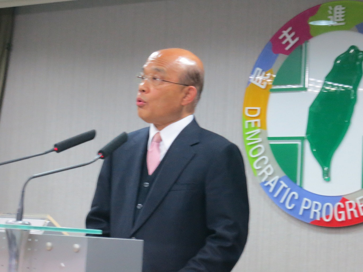 民進黨主席蘇貞昌9日表示，中國事務委員會是常設機構，會繼續整合黨內共識。圖：林朝億/攝