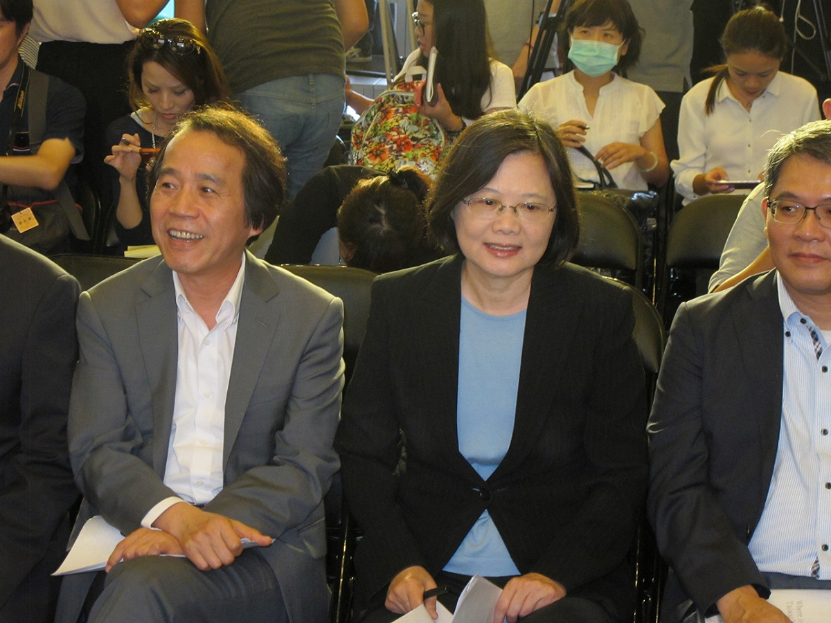台北市副市長林欽榮30日出席蔡英文競總活動，引發外界矚目。圖：林朝億/攝