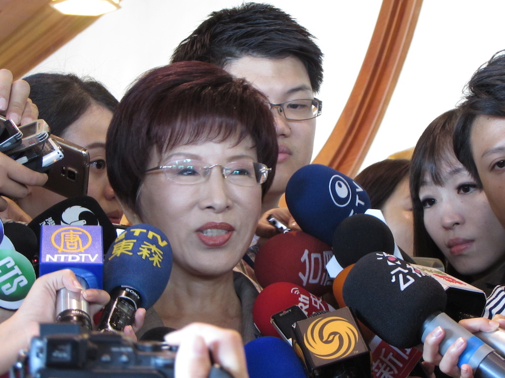 國民黨總統參選人洪秀柱2日表示，中華民國憲法是終極統一，「但是我們統人家，不是被人家統。」圖：新頭殼資料照片