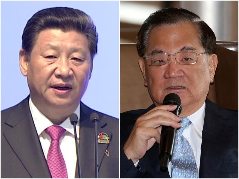 連戰一意孤行參與北京閱兵之後，回到台灣仍高調操辦金婚宴，他之所以有恃無恐，因為國民黨內誰敢不給太上皇習近平面子呢？圖：中央社合成