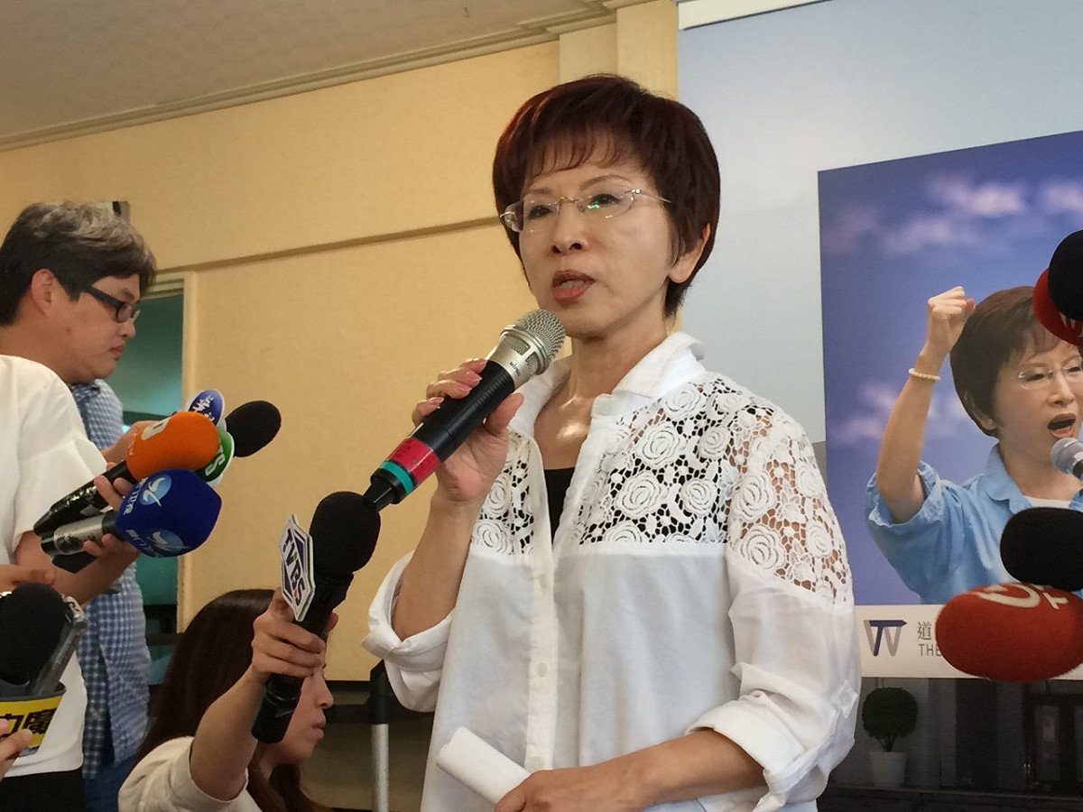針對中國全國人大常委會將台、港、澳納入新通過的《國家安全法》，國民黨準總統參選人洪秀柱1日晚間發表聲明，呼籲北京切勿以任何作為傷害台灣人民尊嚴或情感。圖：新頭殼資料照片