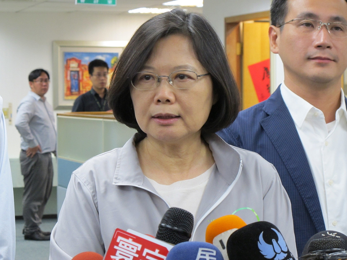 民進黨主席蔡英文12日表示，已經邀請高雄市長陳菊擔任競選總部主委。圖：林朝億/攝