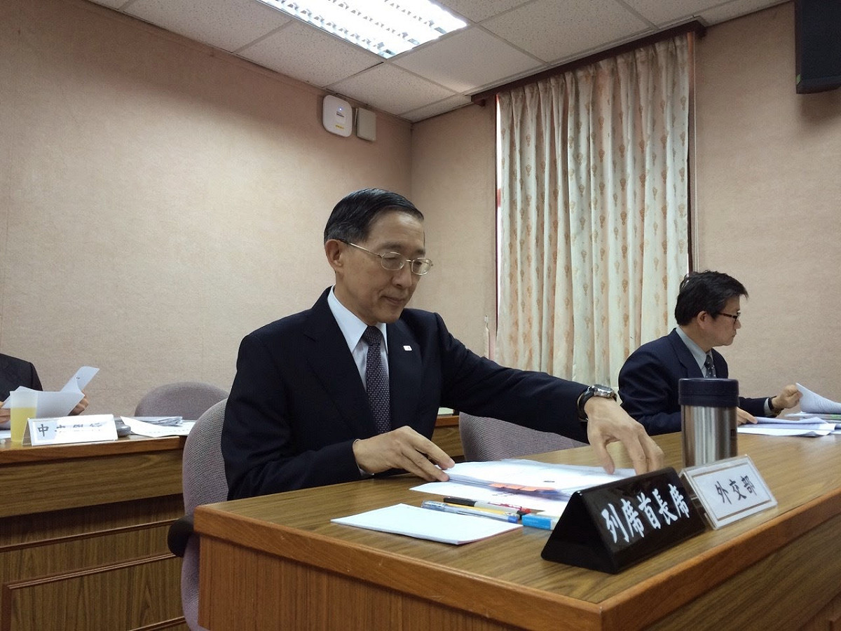 外交部長林永樂23日在立法院備詢時表示，美方明確向我表態，歐習會不會損害台灣利益。圖：符芳碩/攝