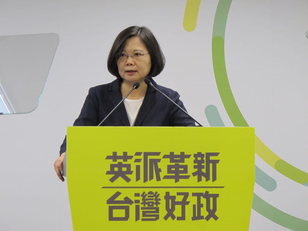 民進黨總統參選人蔡英文1日表示，台灣歡迎全世界高科技人才，也無須排除中國人才。圖：林朝億/攝