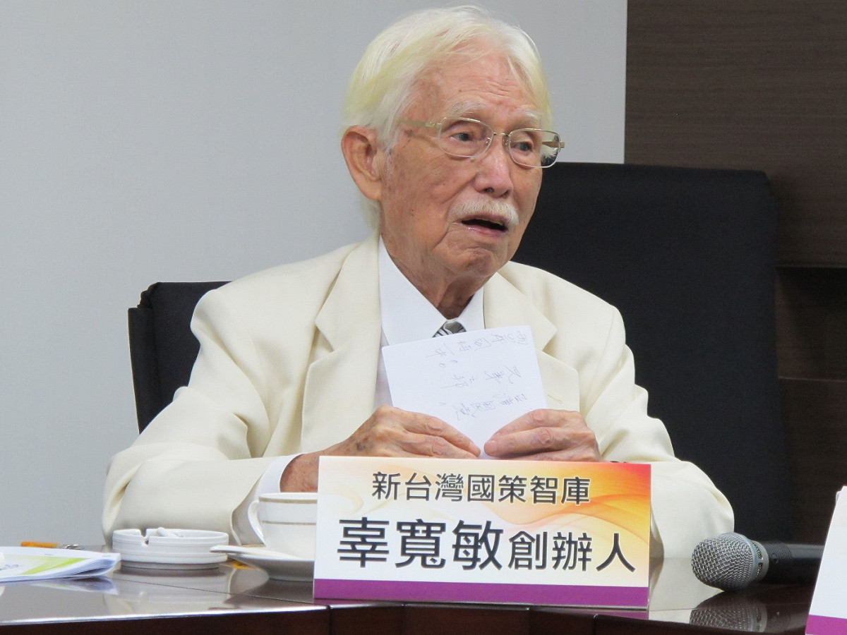 對於林義雄批評蔡英文一事，新台灣國策創辦人辜寬敏12日表示，林義雄窩在宜蘭太久了。圖：林朝億/攝
