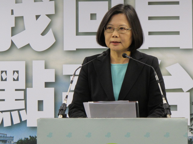 民進黨主席蔡英文15日發表參選總統聲明。圖：林朝億/攝